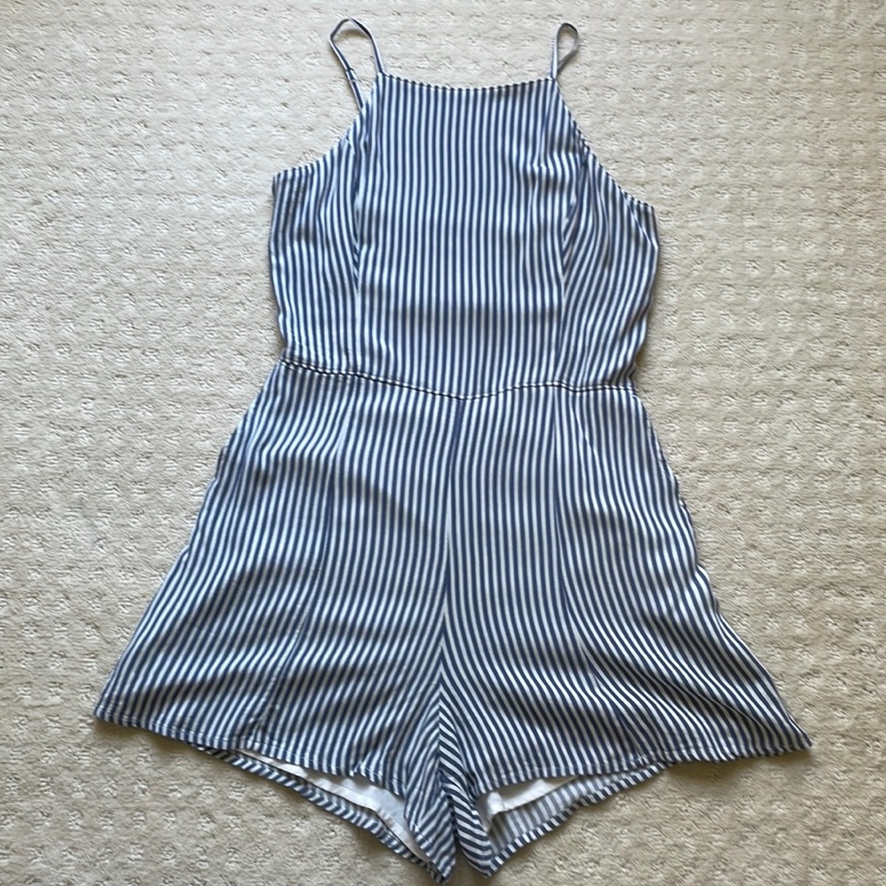 Abercrombie&Fitch High Neck Striped Romper